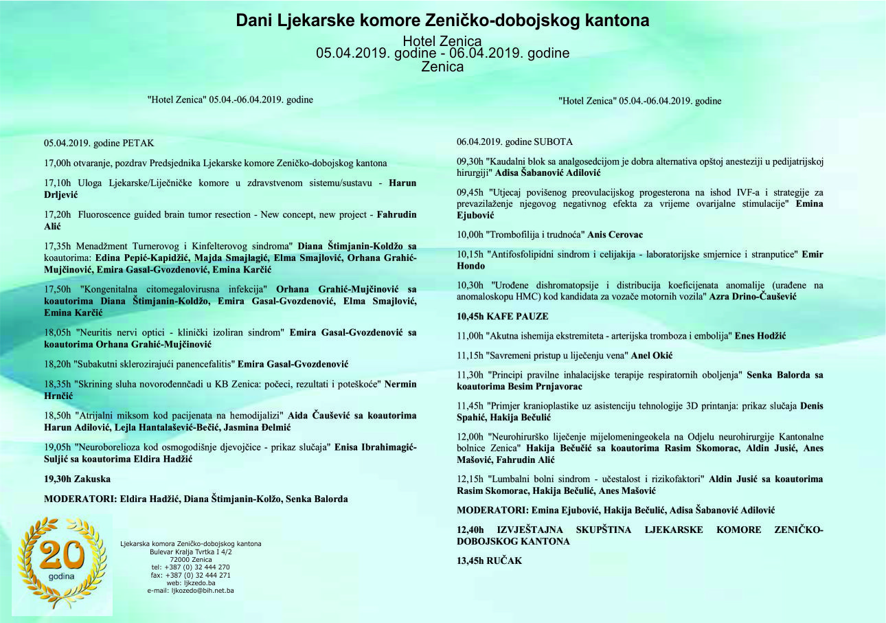 Dani Ljekarske komore Zeničko-dobojskog kantona